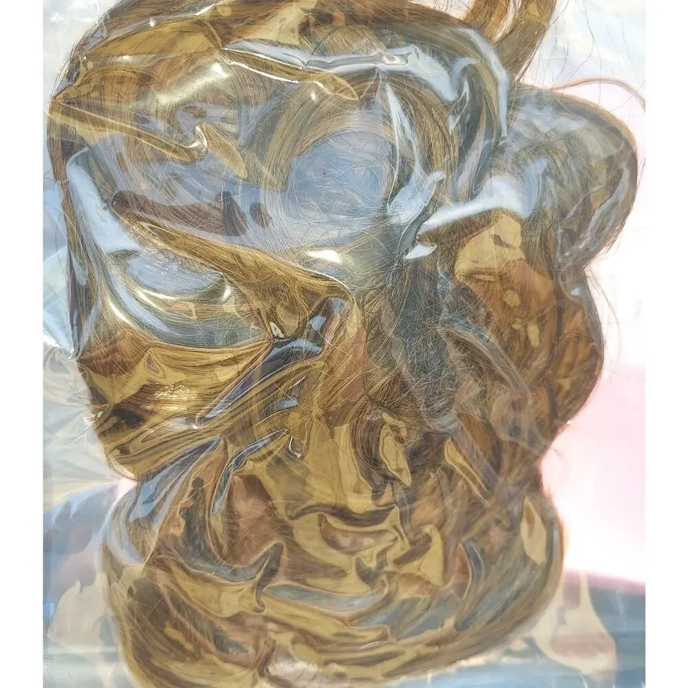 Messy Bun Hair Extension Womens Wavy Curly Ponytail Scrunchie Elastic Updo Brown